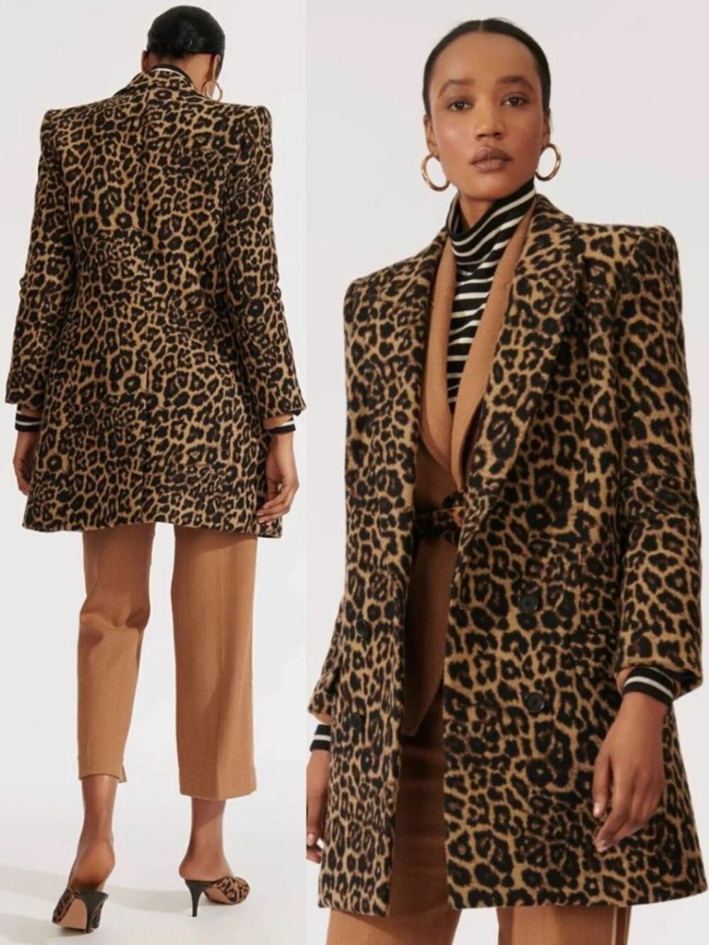 Veronica Beard Senna Coat‎ Leopard Animal Print Dickey Jacket Size 2